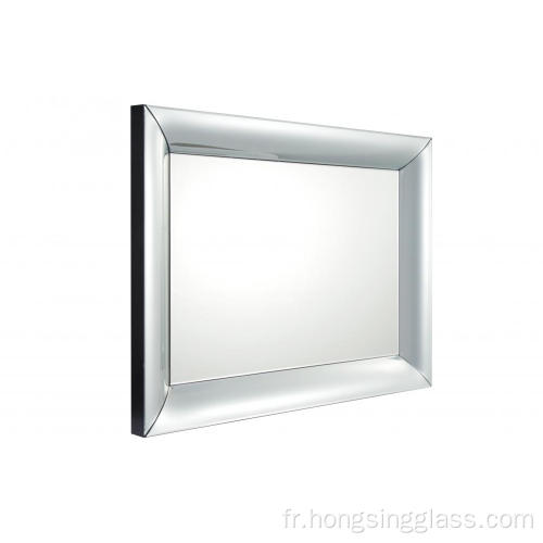 Miroir suspendu rectangulaire incurvé